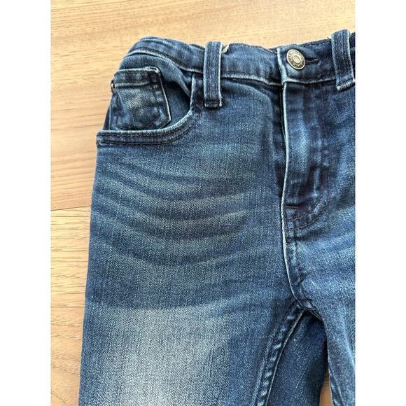 Cat and Jack Boys Dark Wash Adjustable Waist Denim Distressed Skinny Jeans Sz 6 - Picture 6 of 9